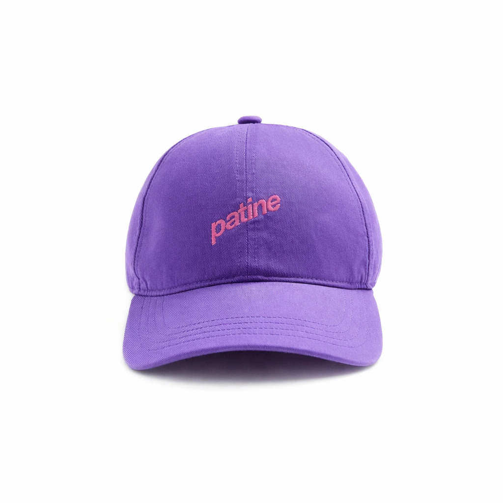 PATiNE organic cotton baseball cap ultraviolet colour vintage LA love