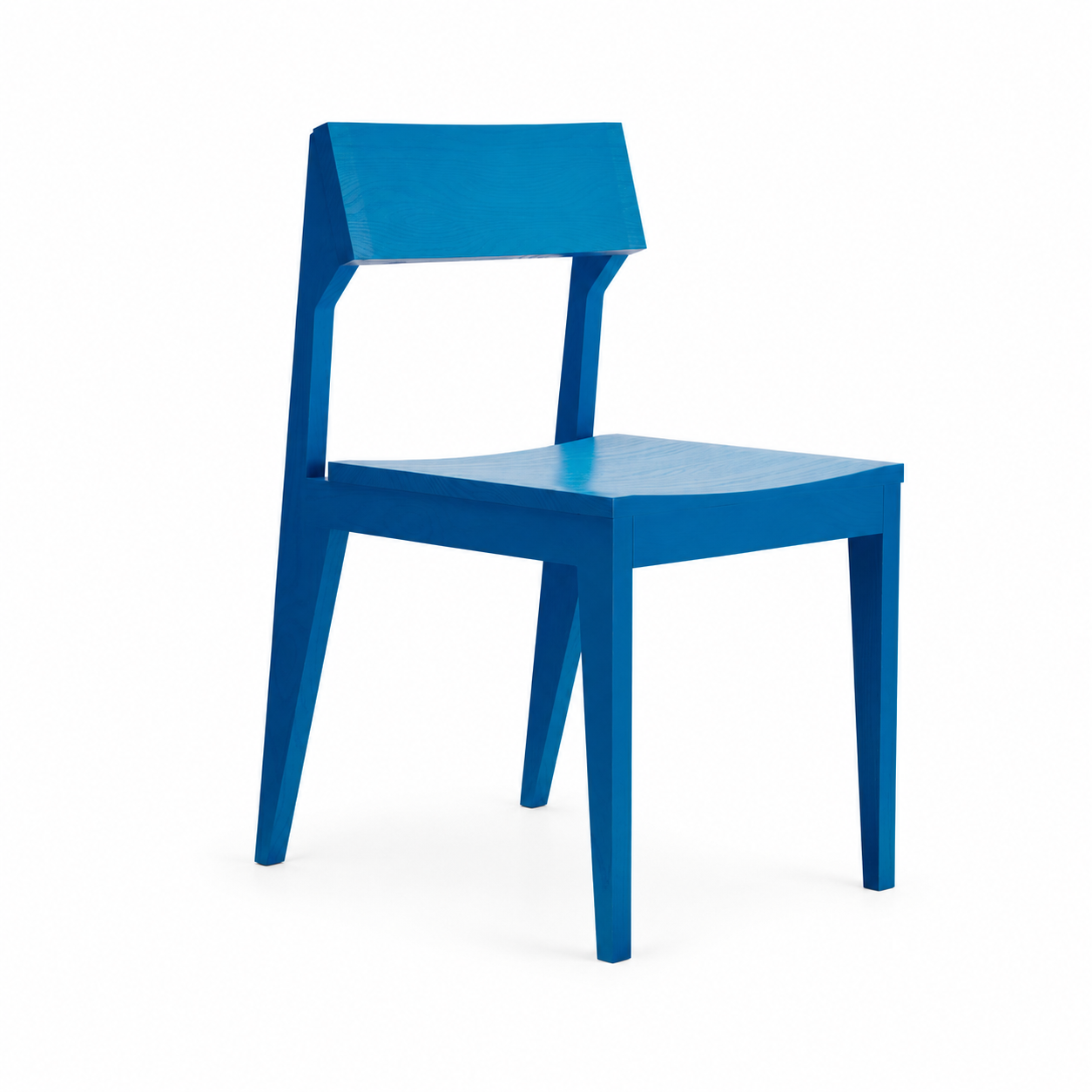 Dear Johny Schulz Chair solid wood natural grain finish berliner blue