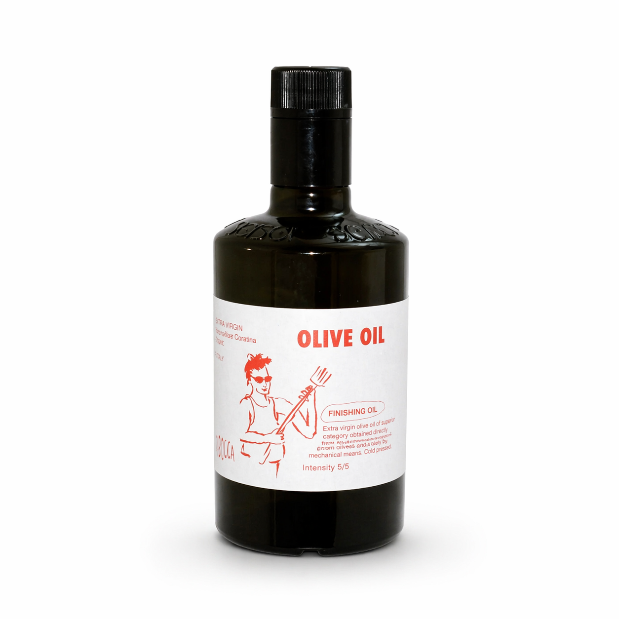 Premium Italian Extra Virgin Olive Oil by Cibocca. Cold-pressed EVOO from Puglia, sourced by Hannibal Lembcke for a contemporary, high-quality pantry.