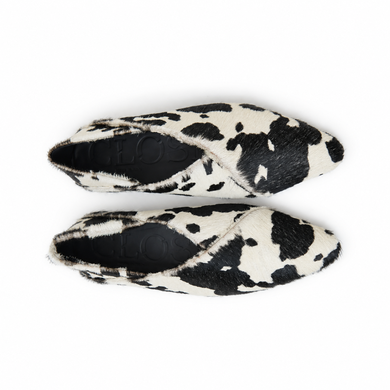 Best cow print leather ballerina flats animal print trend ballet shoes Closed