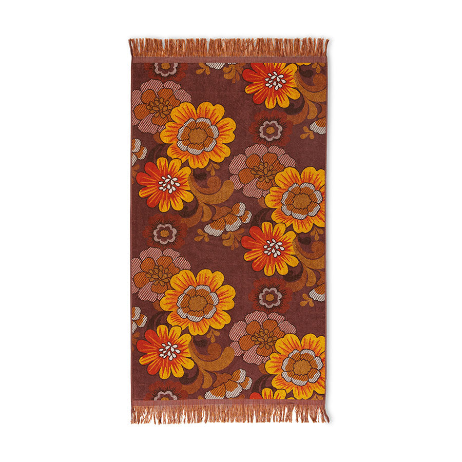 HKliving Beach Towel 1960 retro pattern absorbent woven cotton 100x180cm large beach towel contemporary eclectic modern Dutch design packaging Dear Johny