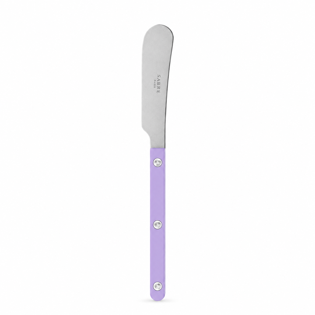 Sabre Paris butter spreader stainless steel blade mauve handle