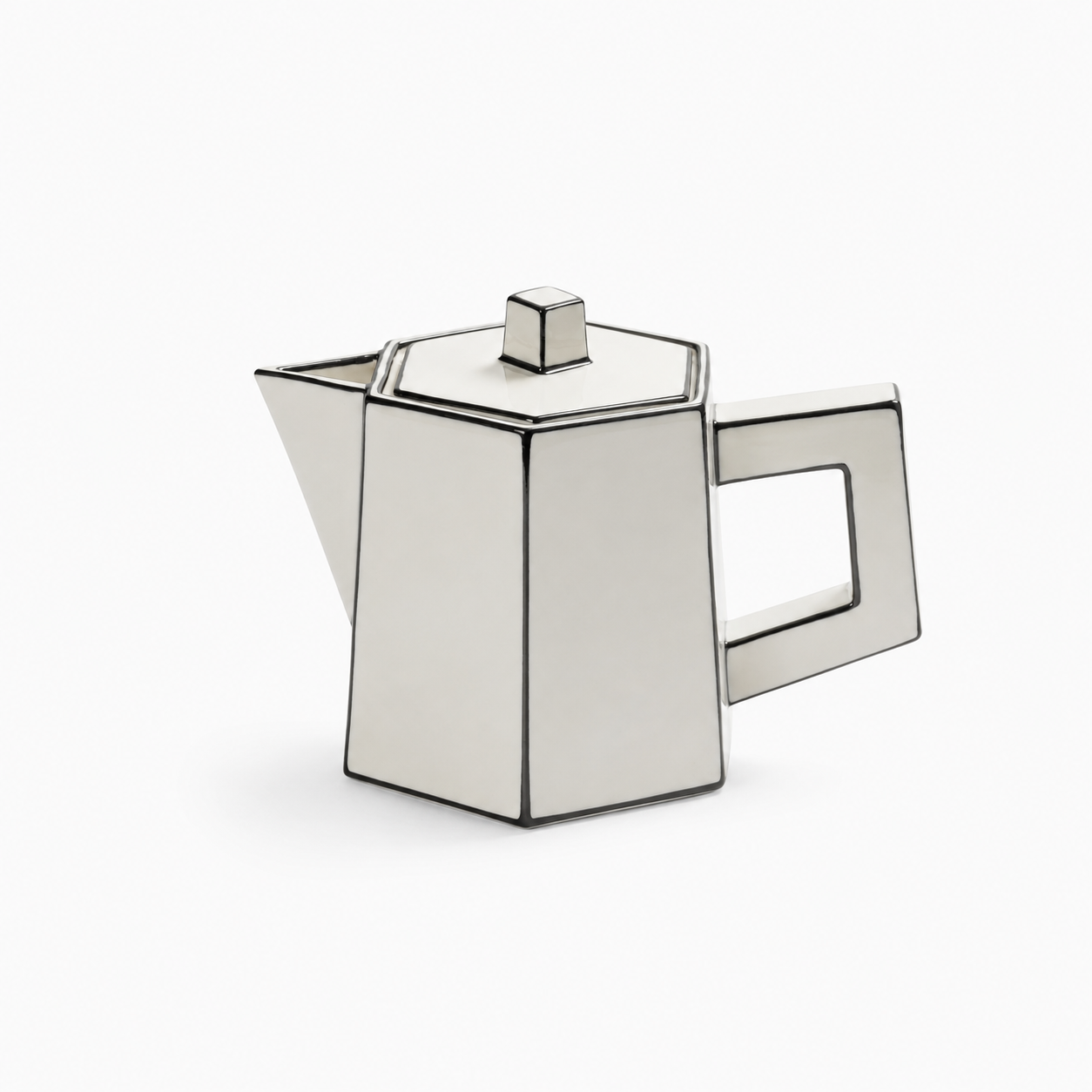 Serax Carte Blanche avant-garde porcelain teapot in white and black minimalist contemporary ceramic tableware category designed in Belgium Dear Johny