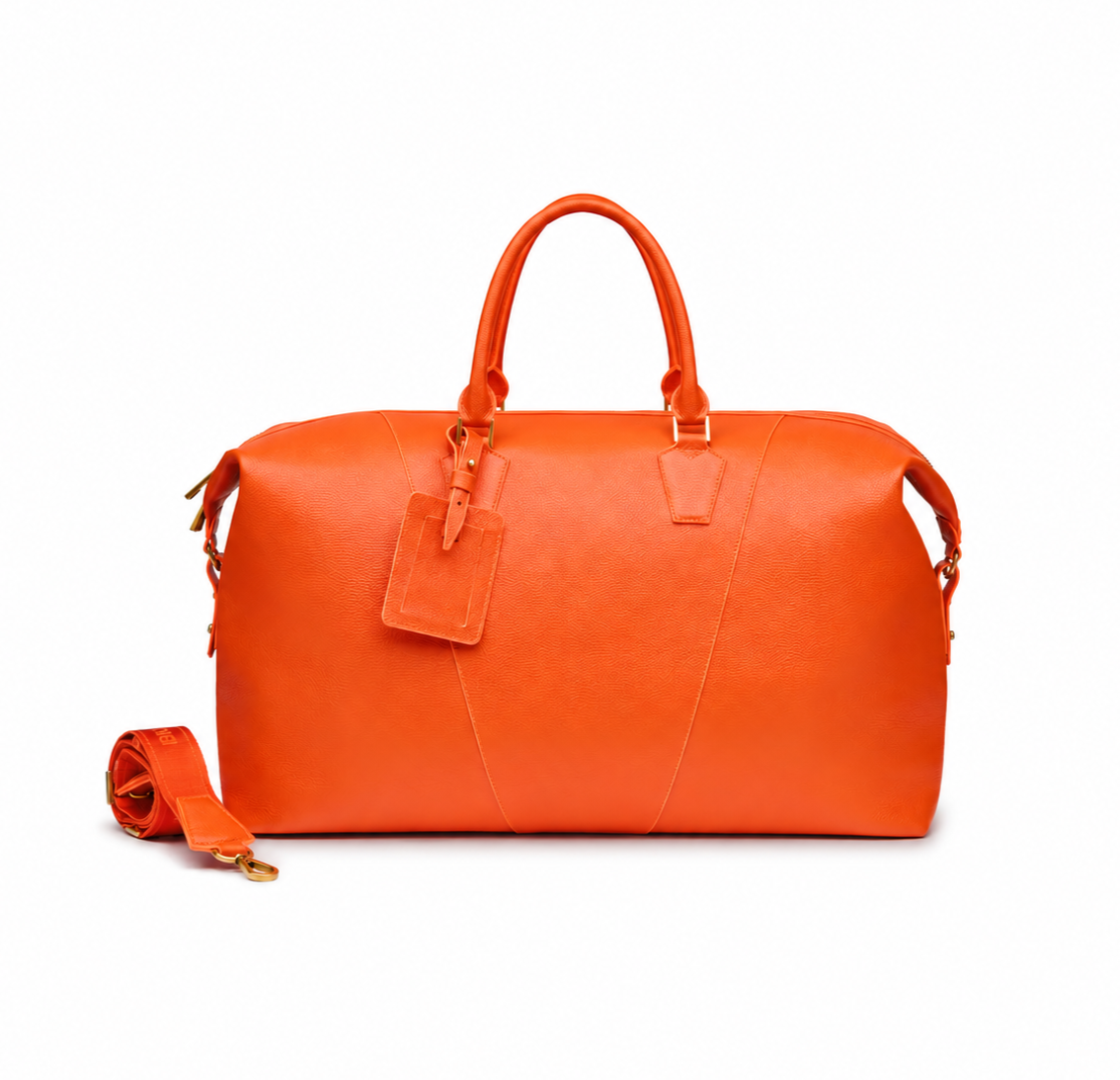 Britt Van Driessche Paco travel bag grained leather elongated structure