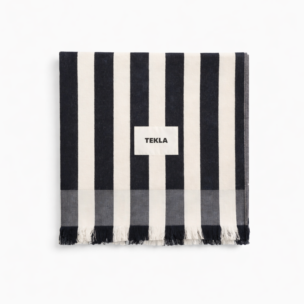Tekla beach towel cotton striped outdoor textile