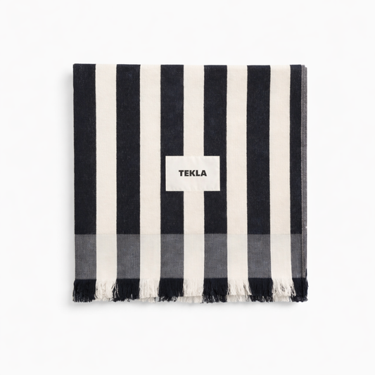 Tekla beach towel cotton striped outdoor textile