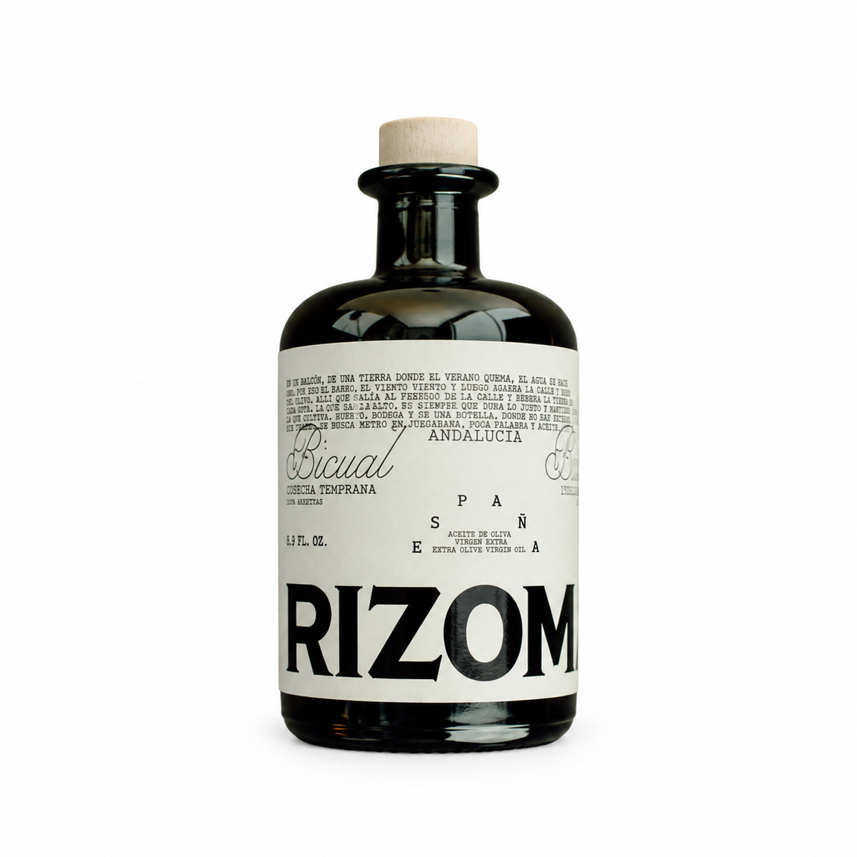 Best extra virgin olive oil 500ml bottle cold pressed spanish EVOO Rizoma Picual Úbeda