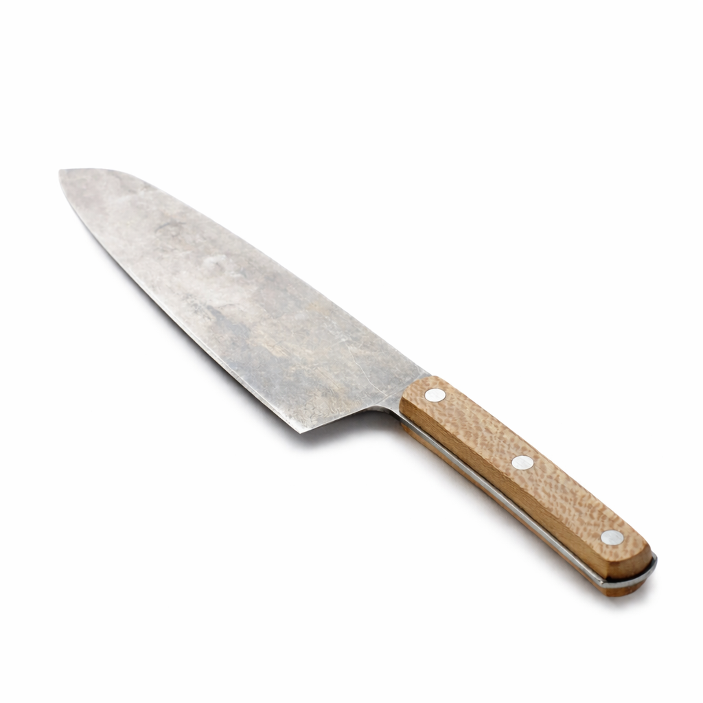 Serax chef’s knife Surface maple wood handle Swedish steel blade. Collection Surface cutlery by Sergio Herman
