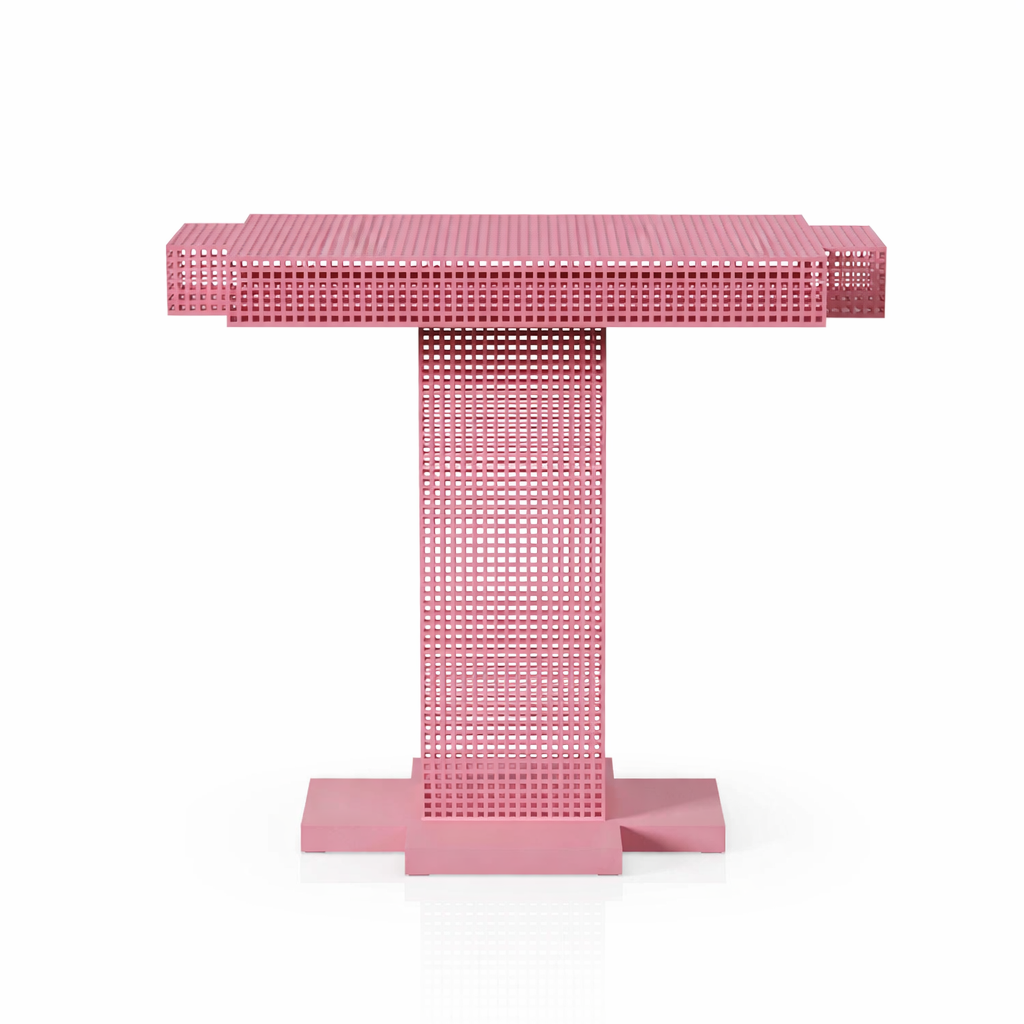 Mati Sipiora steel console table painted finish architectural frame