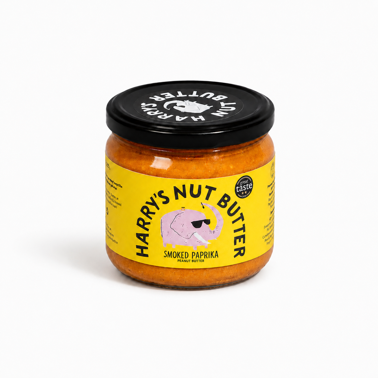 Harrys Nut Butter Smoked Paprika savory peanut butter jar seasoned with Spanish paprika and chili made in Dublin Ireland Dear Johny