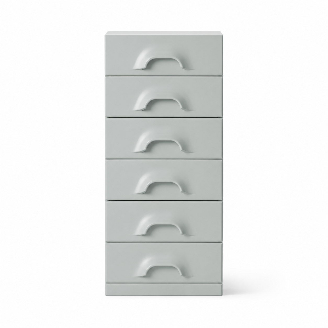 HKliving Chest of 6 Drawers Overcast minimalist handleless dresser architectural clean lines contemporary storage modern Dutch design furniture packaging Dear Johny