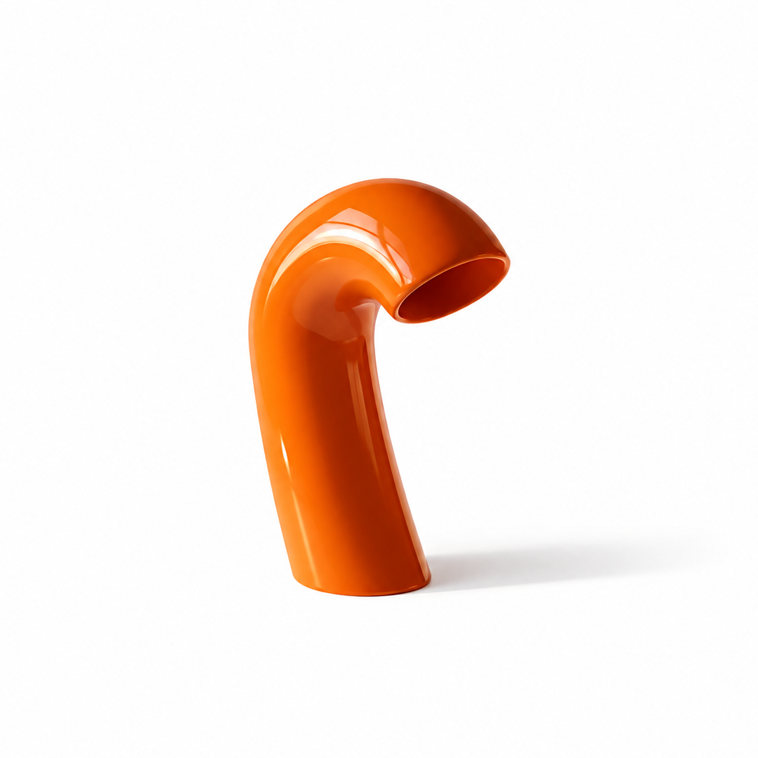 Home decor contemporary sculptural micha orange high pigment glaze waterproof ceramic vase HOUBI Vita Habib Chatti luxury gift idea