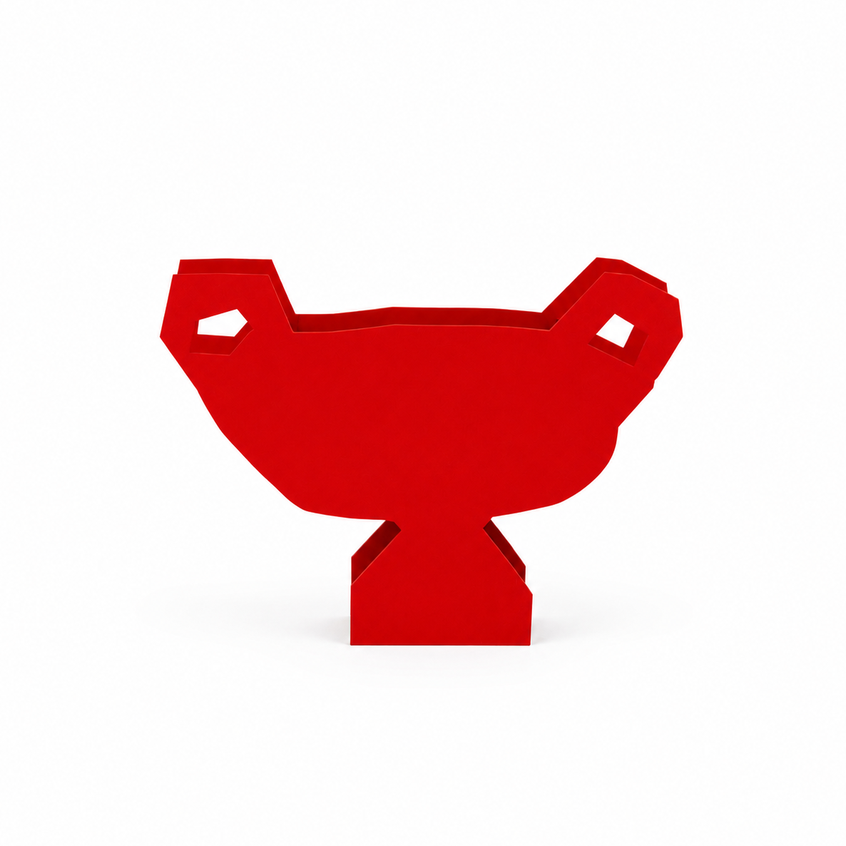 Isabelle Neyt Object 1 Red powder coated metal bowl limited edition garden vase design Belgium craft Portugal Dear Johny