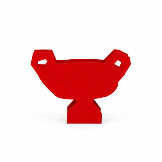 Isabelle Neyt Object 1 Red powder coated metal bowl limited edition garden vase design Belgium craft Portugal Dear Johny