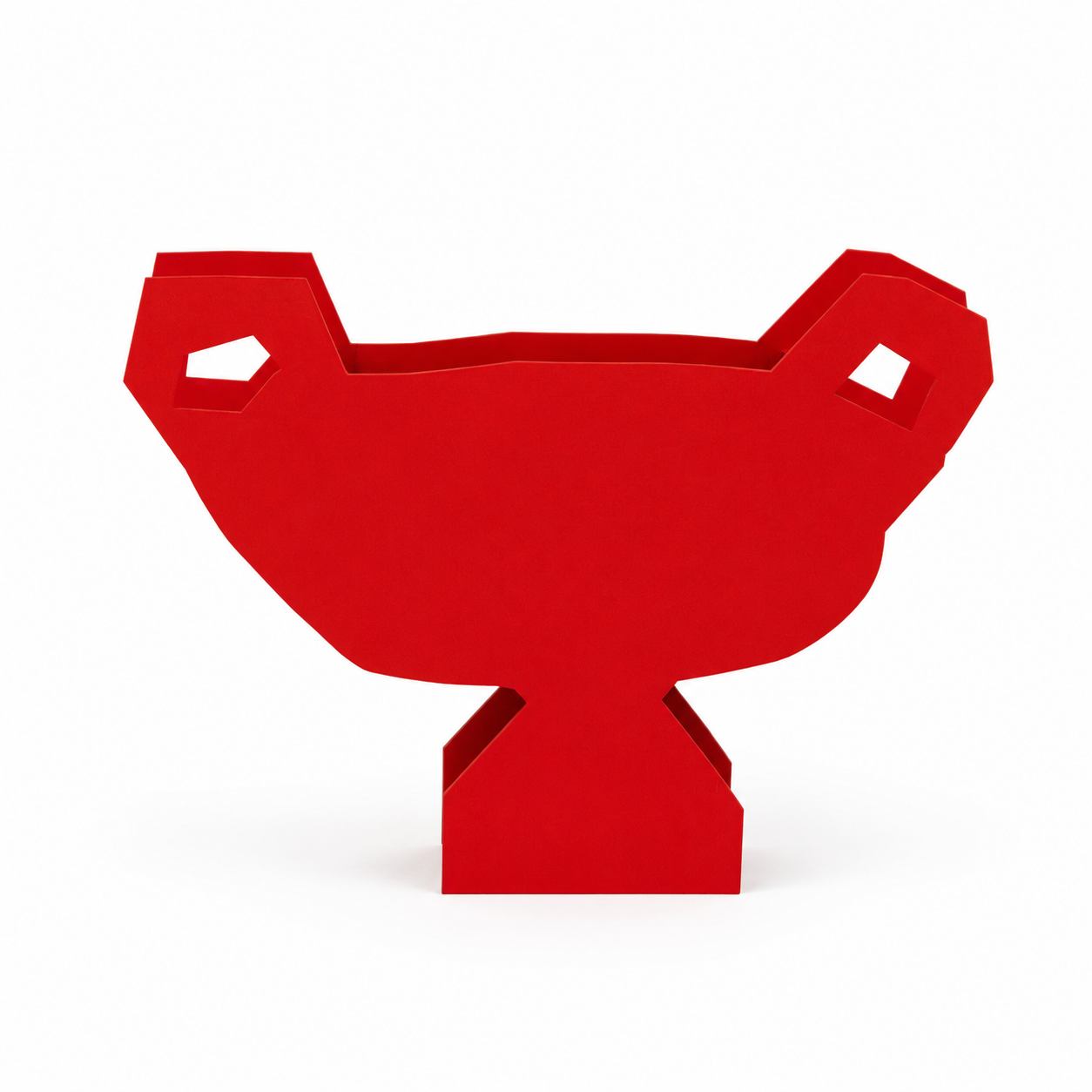 Isabelle Neyt Object 1 Red powder coated metal bowl limited edition garden vase design Belgium craft Portugal Dear Johny