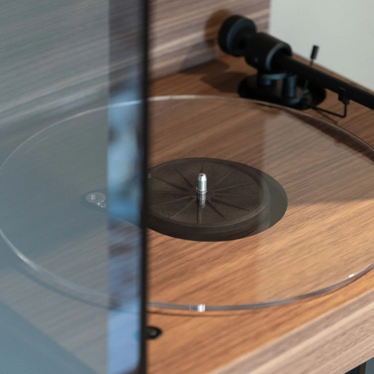 La Boite concept PR ALTA audio cabinet walnut wood smoked glass three tiered monolith integrated turntable vinyl storage HiFi system Dear Johny
