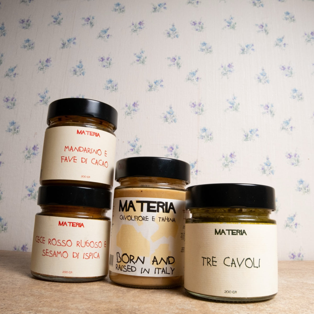Materia plant based three cabbage cream spread with open field kale black kale collard greens and walnuts handcrafted in small batches in Puglia Italy Dear Johny