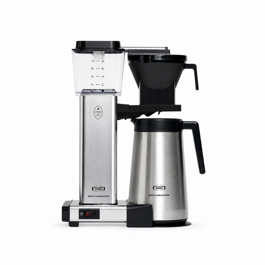 Moccamaster KBGT filter coffee machine with thermal carafe stainless steel handmade in Amerongen Dear Johny