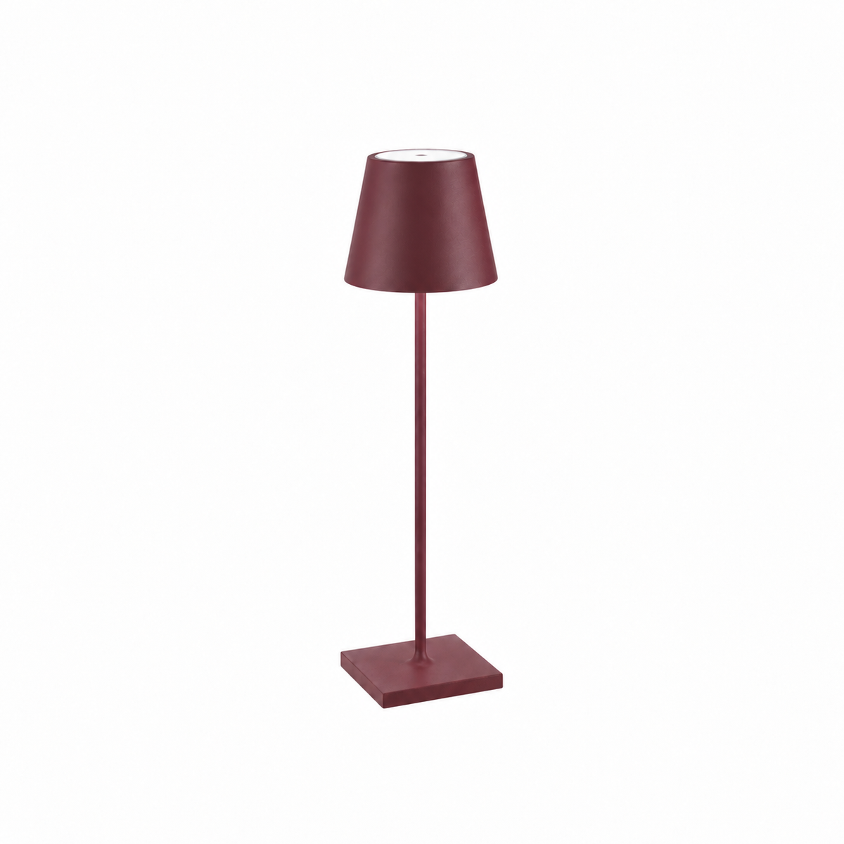 Rechargeable cordless metal LED table lamp Poldina with contact charging base