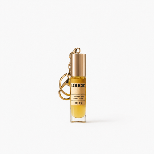 Relax functional fragrance by Loucil in Scientific Minimalism style, developed by a bio-engineer and pharmacist in Europe.