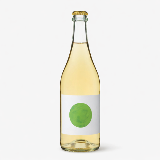 A 75cl bottle of Rish Wild Fig Leaves kombucha. An organic, non-alcoholic botanical drink with wild fig leaves and Sencha green tea.