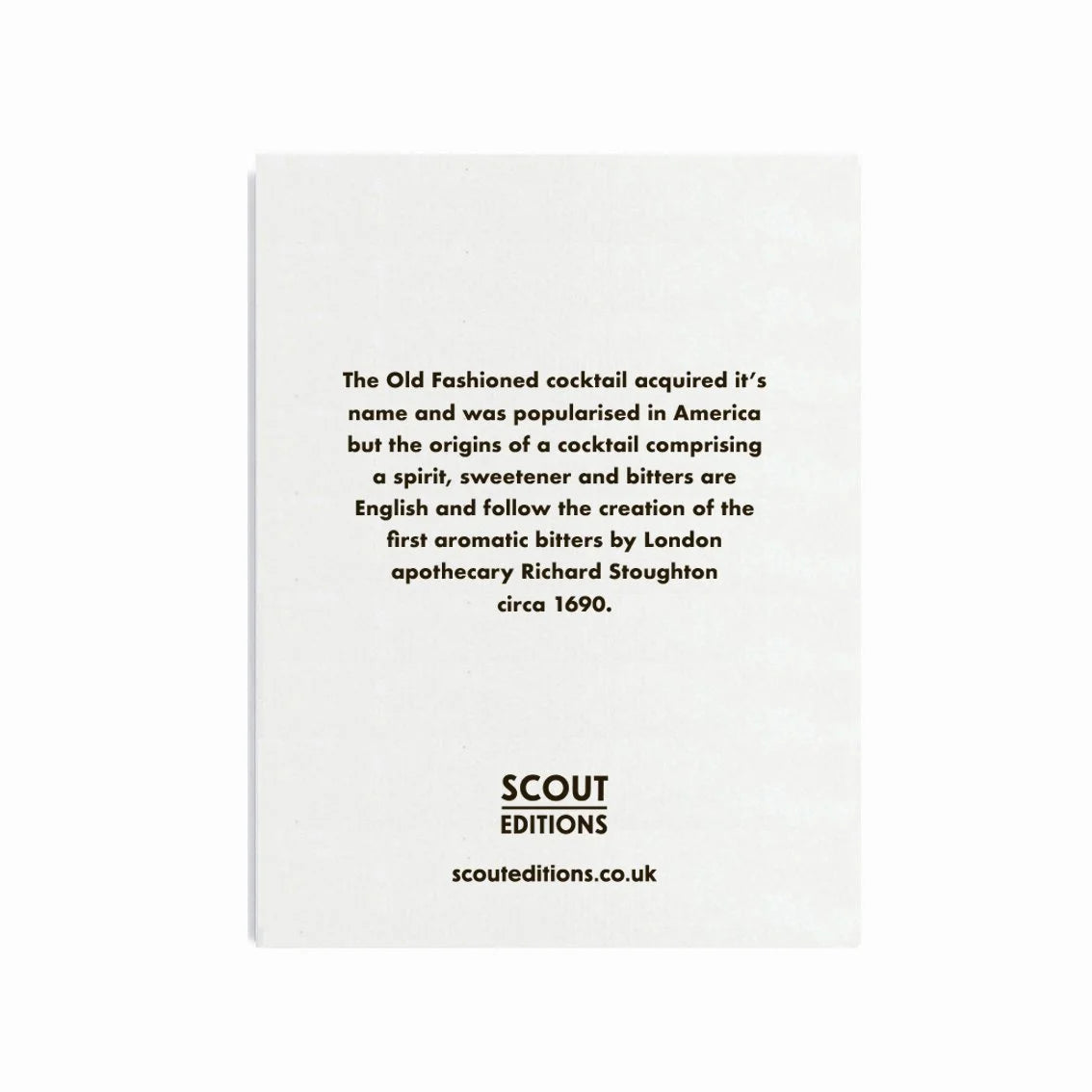 Scout Editions Old Fashioned Cocktail mini card risograph printed with soy based inks on Munken Lynx paper Dear Johny