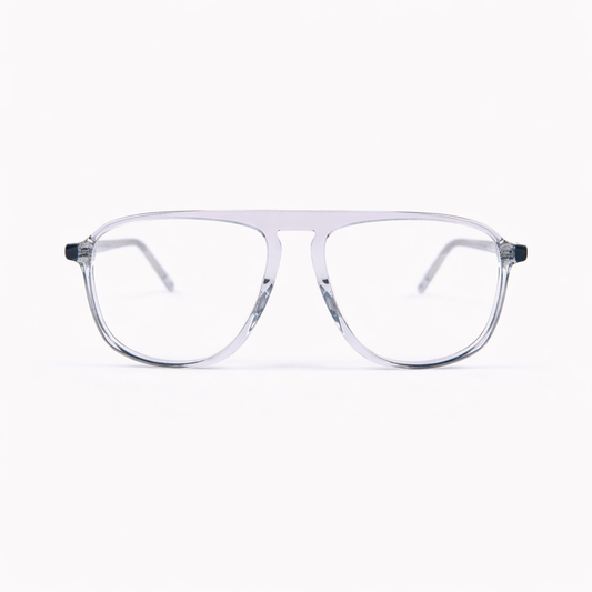 Wolfin Eyewear Cliff Glossy Black rectangular frames in deep black. Premium acetate glasses with ergonomic bridge and silver tone metal details. Timeless Belgian design style, made in Italy.
