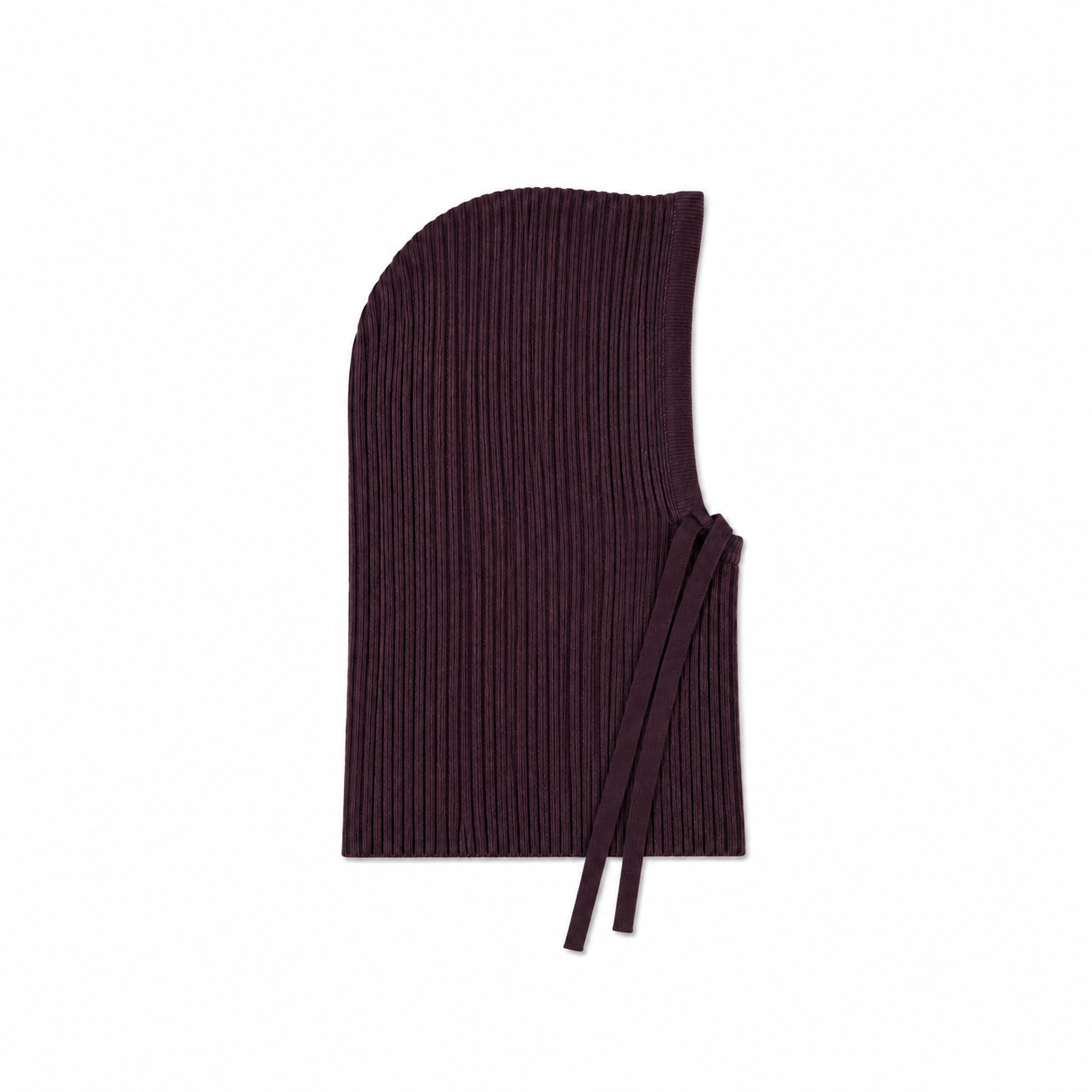 Best women aubergine purple 100 merino wool knit balaclava TWNS The Label Casco