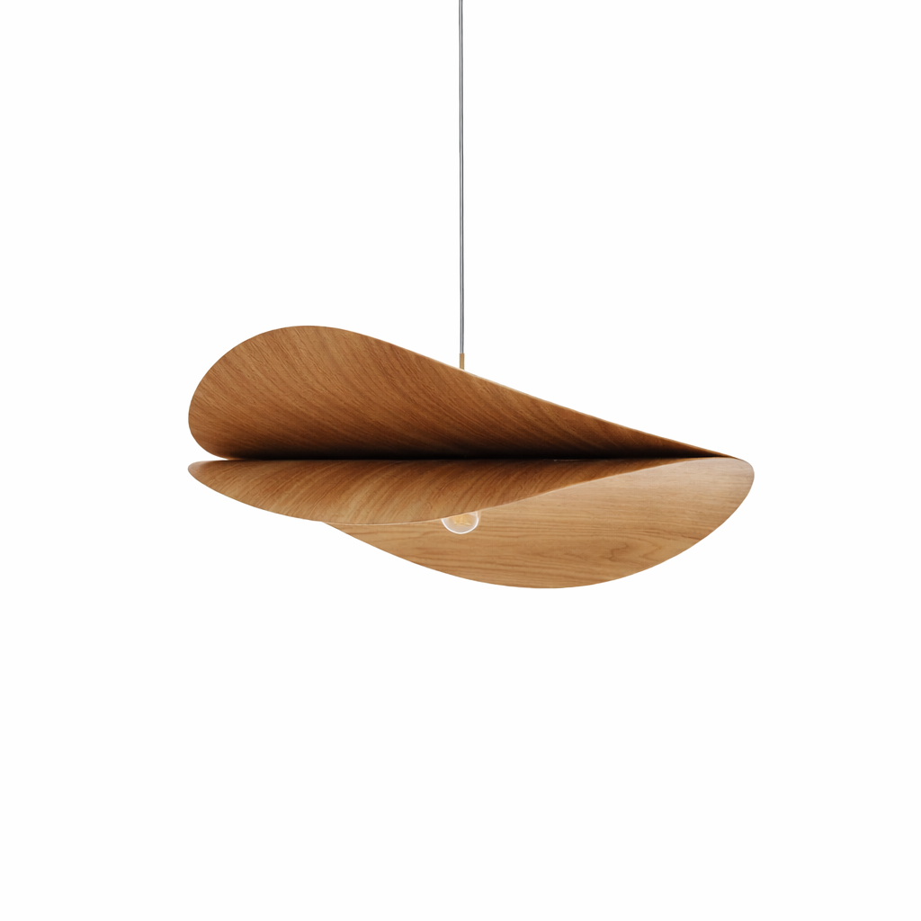 Morgane Binet oakcwood pendant light rounded design Bocca n°1
