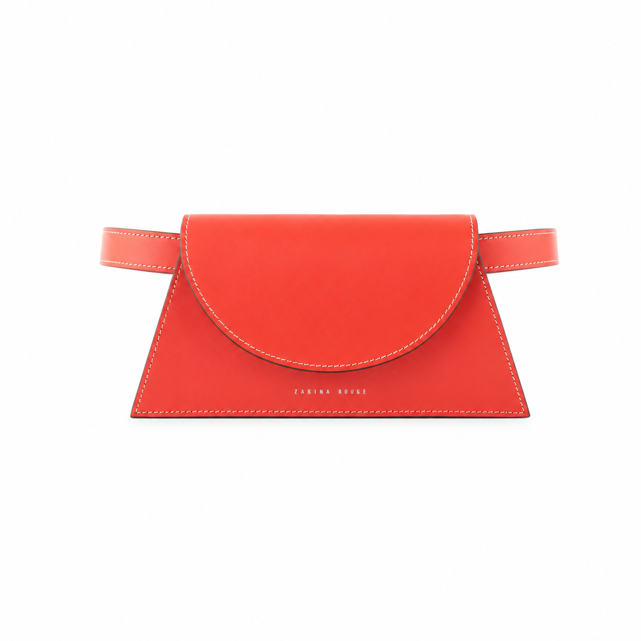 Zarina Rouge Nigina structural leather handbag in mango shade with adjustable shoulder strap made in Italy slow fashion brand Dear Johny
